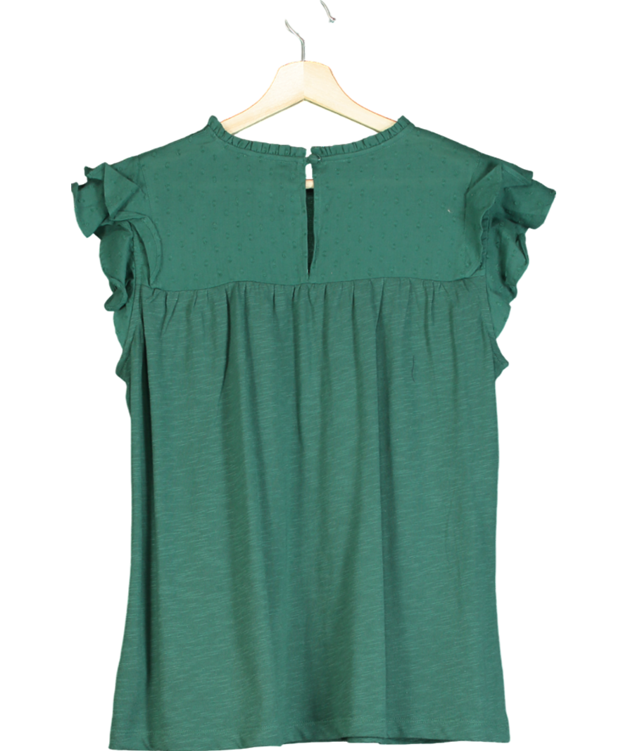 Fat Face Green Louise Woven Top UK 14