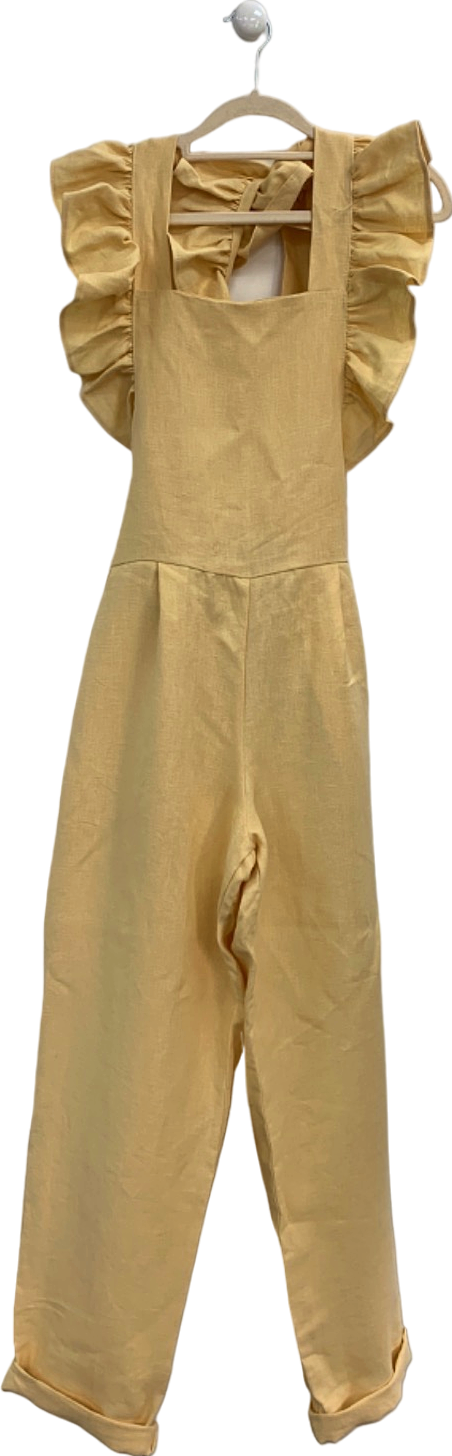 Freya Lillie Yellow Sustainable Luxe Jumpsuit UK 6/8