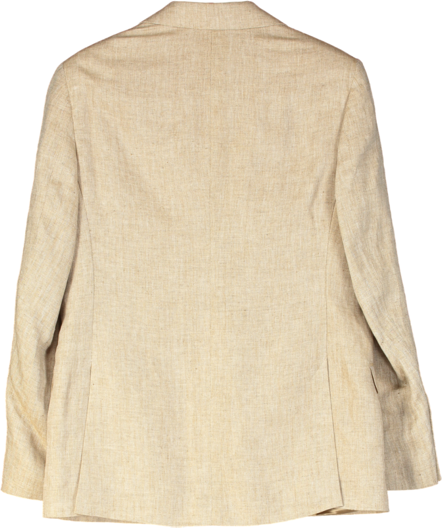 Hawes & Curtis Tailored Fit Beige Herringbone 1913 Suit Jacket UK 38" CHEST