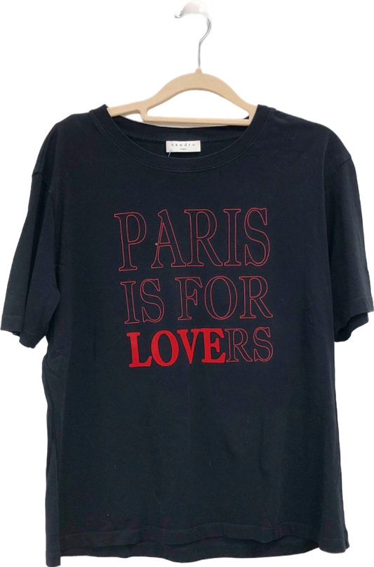 Sandro Black 'Paris is For Lovers' T-Shirt