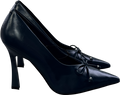 River Island Navy Blue  Bow Court Heels UK 6 EU 39 👠
