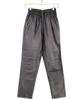 Oakwood Black Leather Drawstring Trousers UK XS