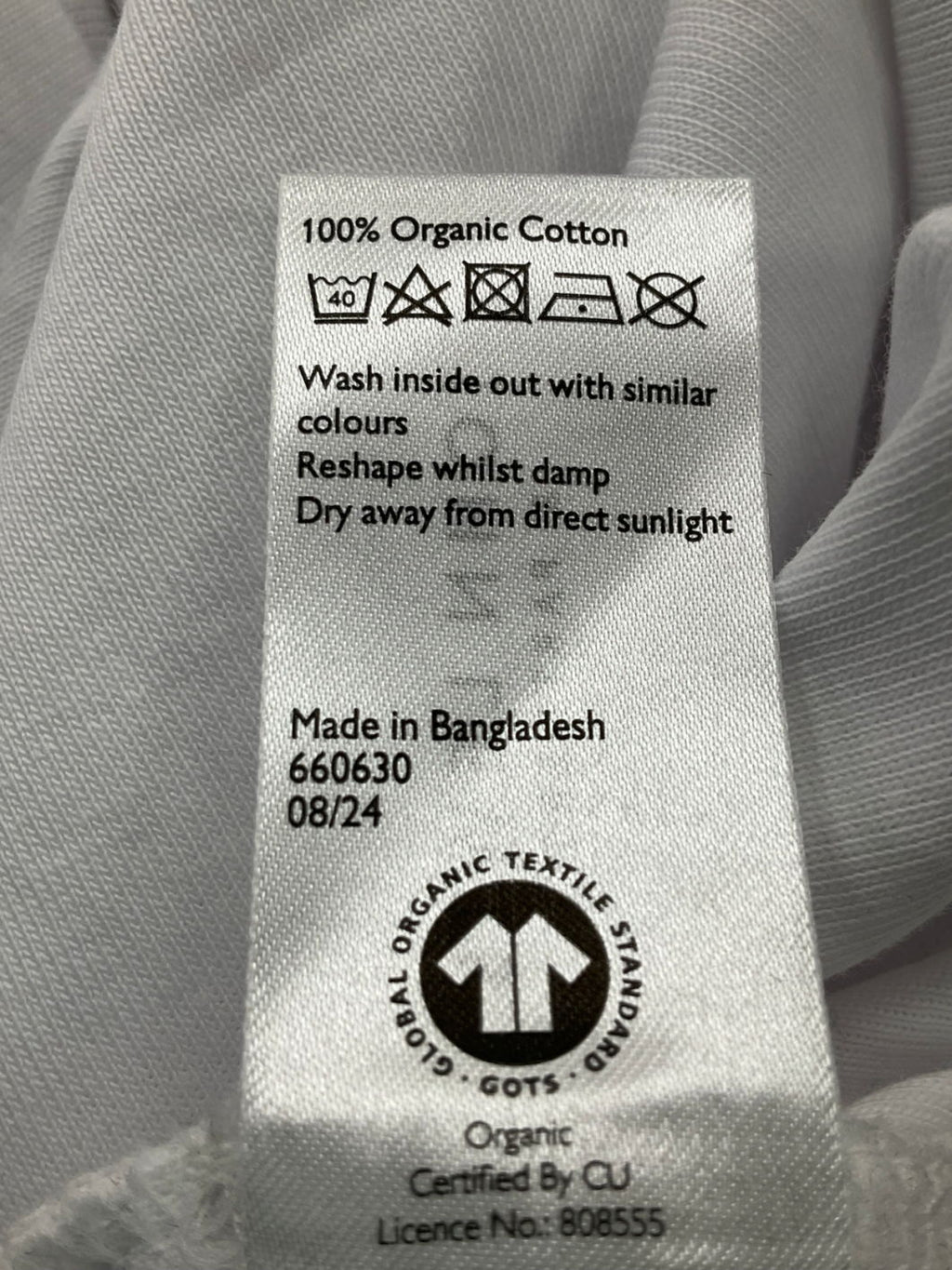 John Lewis White Organic Cotton Tank Top UK 14