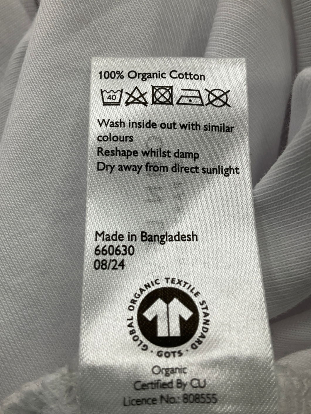 John Lewis White Organic Cotton Tank Top UK 14