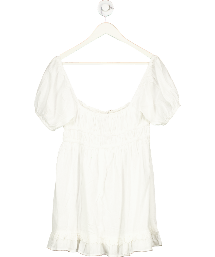 Kimchi Blue White Farron Babydoll Mini Dress UK S