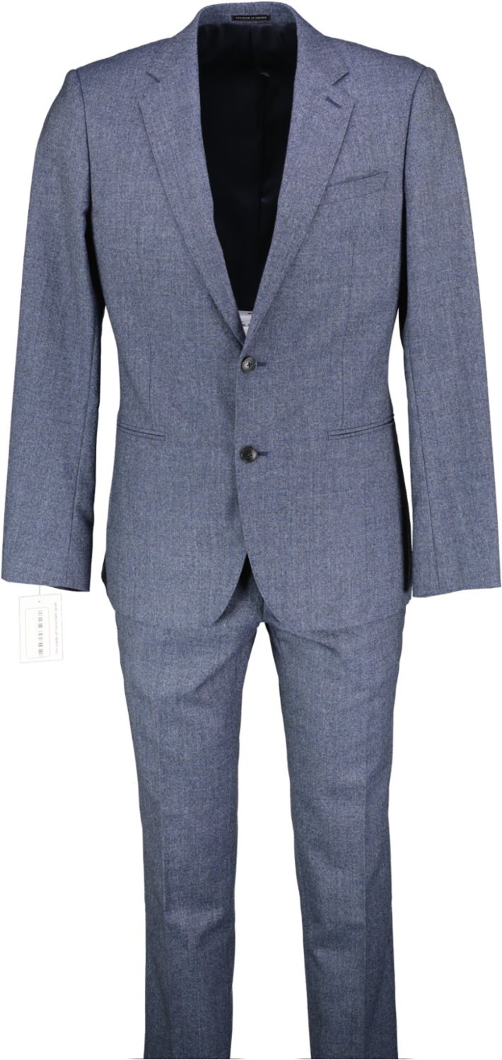 REISS Blue Hand Finished Two Piece Wool Suit W32