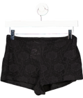 White Fox Lace Booty Shorts Black UK M