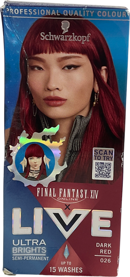SCHWARZKOPH Live Colour Semi Permanent Hair Die Dark Red 026 50ml