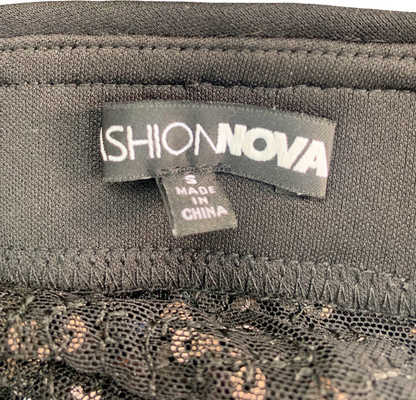 Fashion Nova Black Sequin Mini Skirt S