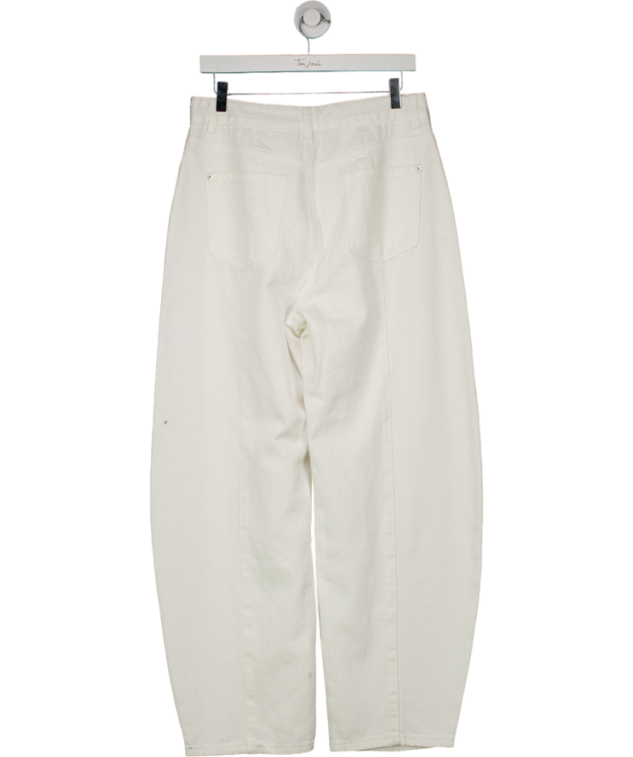 VRG GIRL Barrel Denim Jeans White UK 10