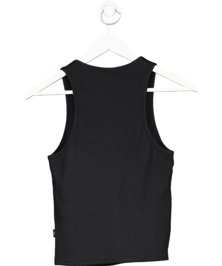 Dickies Black Logo V Neck Tank Top UK S