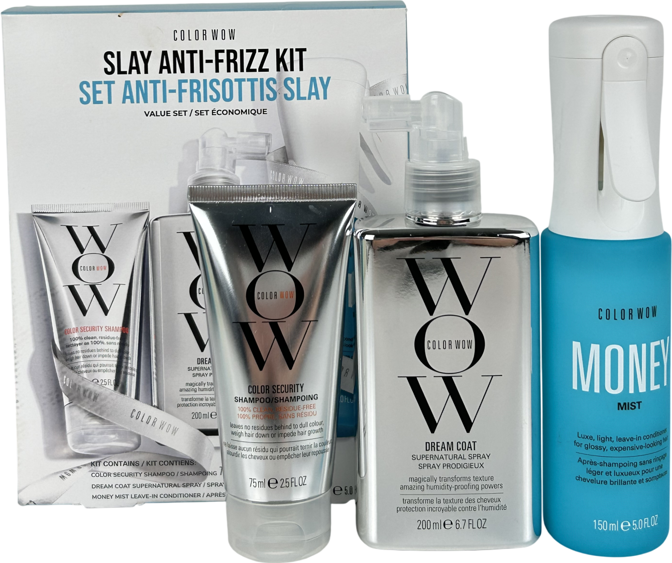 Color Wow Slay Anti-frizz Kit Universal 75ml, 200ml, 150ml