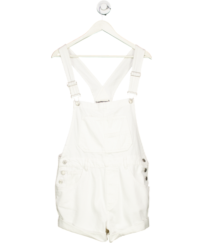 Free People We The Free White ziggy Short Dungarees UK M