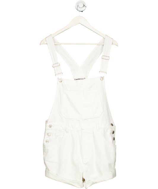 Free People We The Free White ziggy Short Dungarees UK M