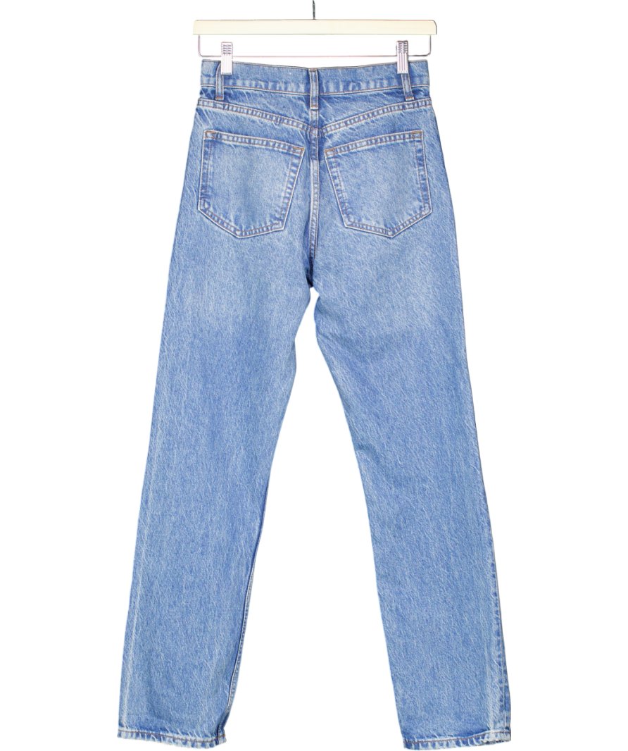 Reformation Blue High Rise Straight Leg Jeans W24