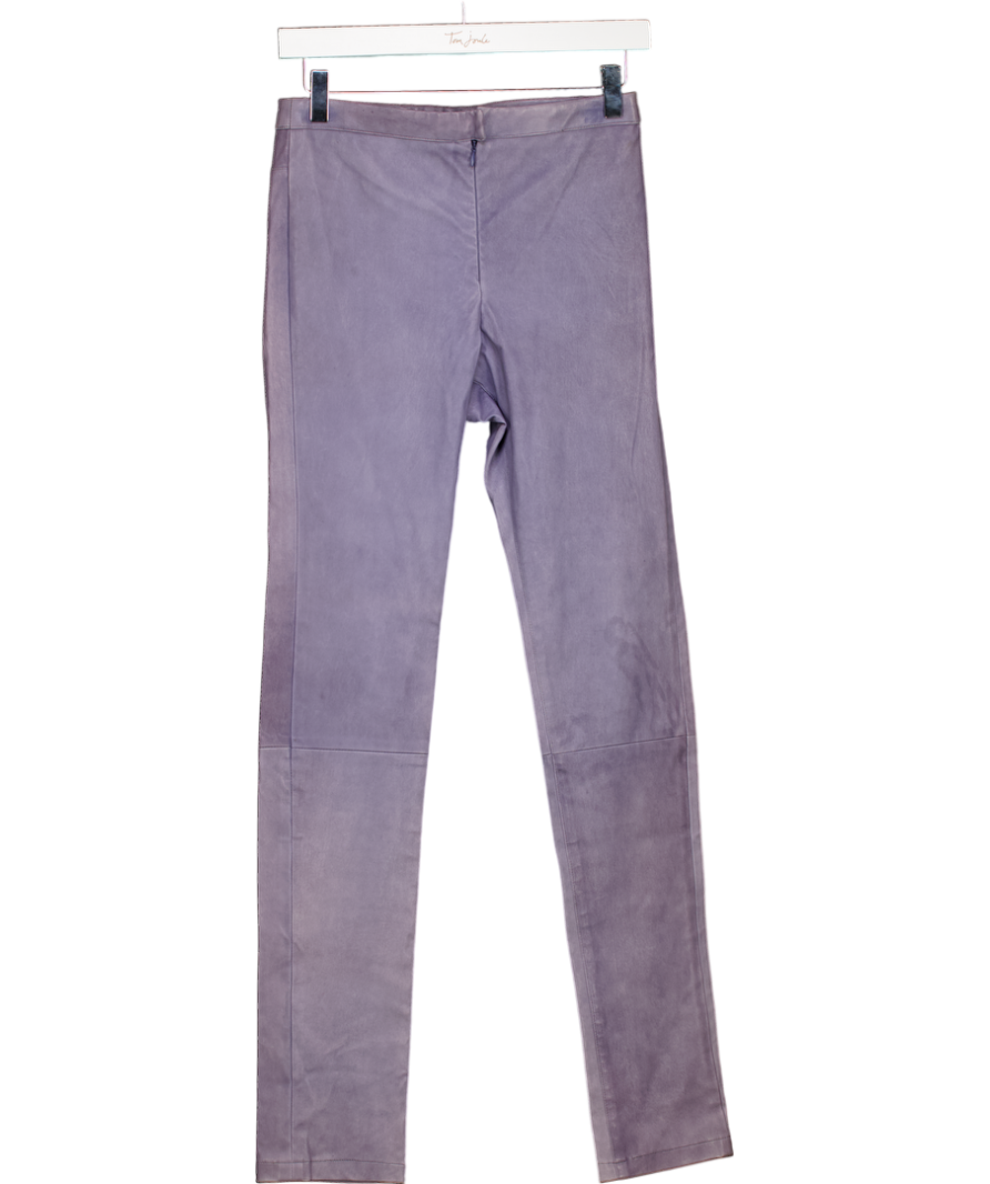 Umit Kutluk Blue Leather Skinny Trousers UK 10