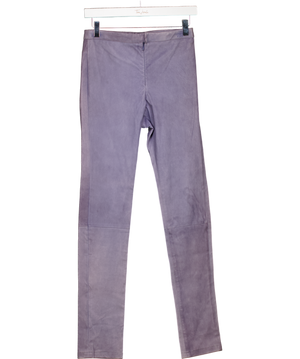 Umit Kutluk Blue Leather Skinny Trousers UK 10