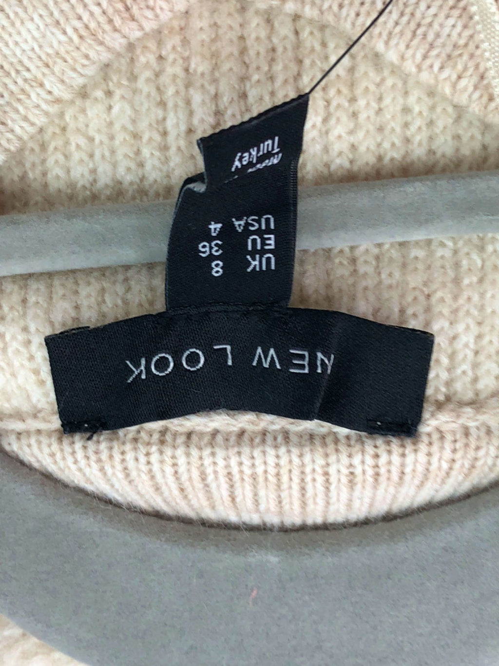 New Look Beige Short Sleeve Cardigan UK 8