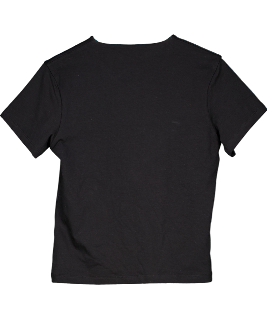 Ambela Black Double Layered Cotton Tee UK XL
