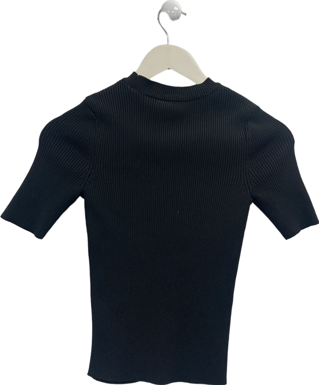 River Island Button Detailed Black Top UK 8