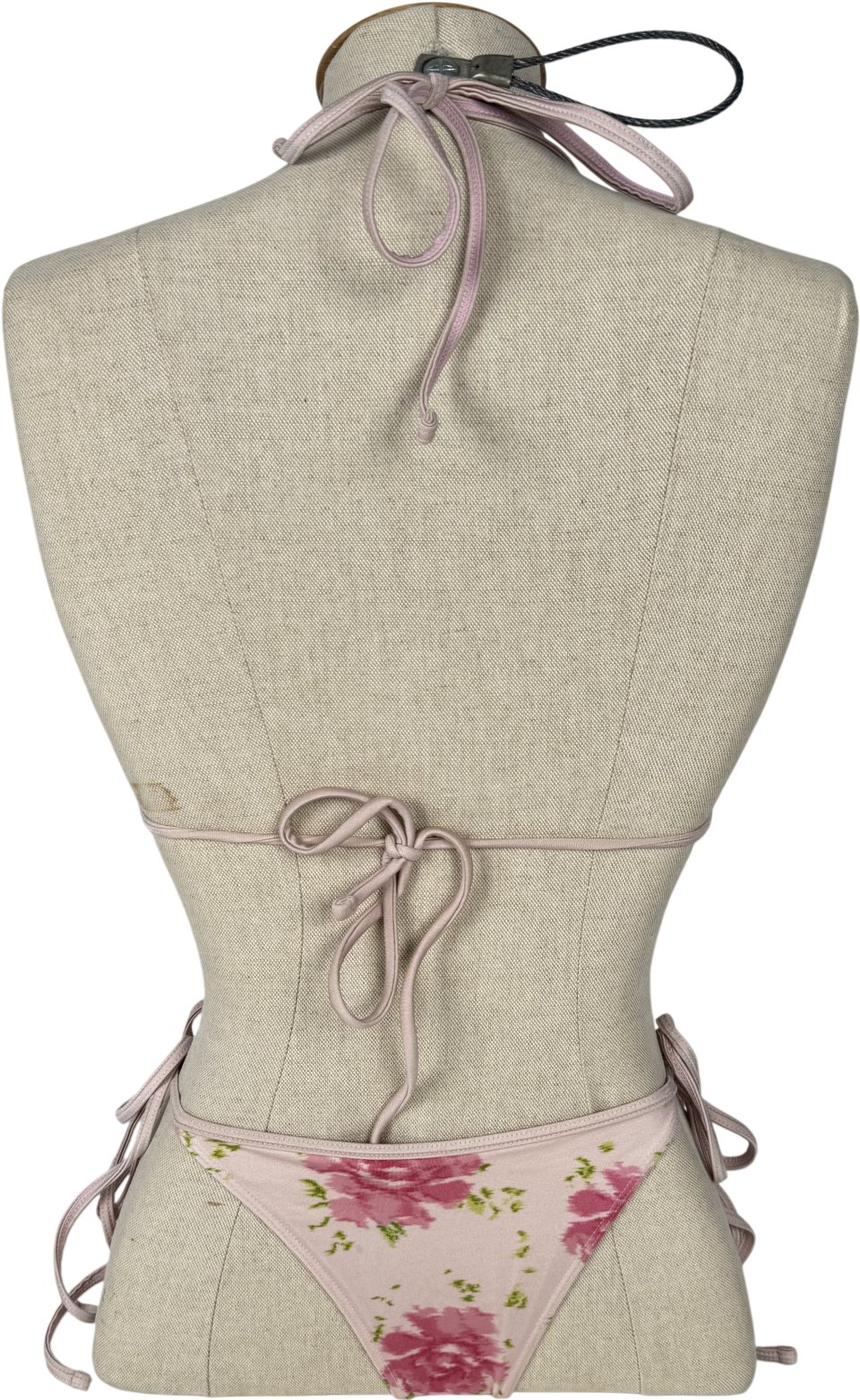 Frankies Bikinis Pink Fresh Rose Bikini Set UK XS