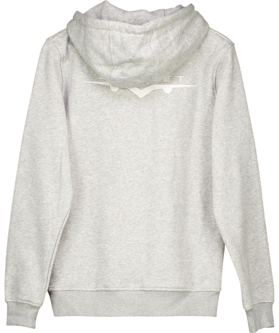 Grey Jettsett Logo Hoodie UK S