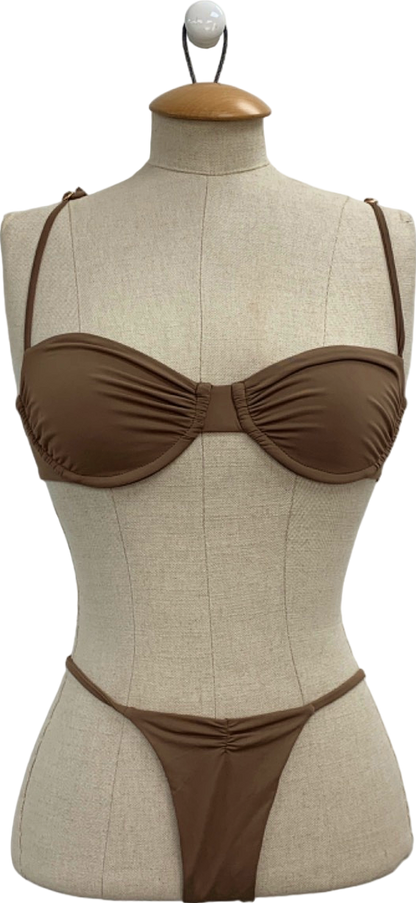 Slate Swim Brown Bikini Set XS