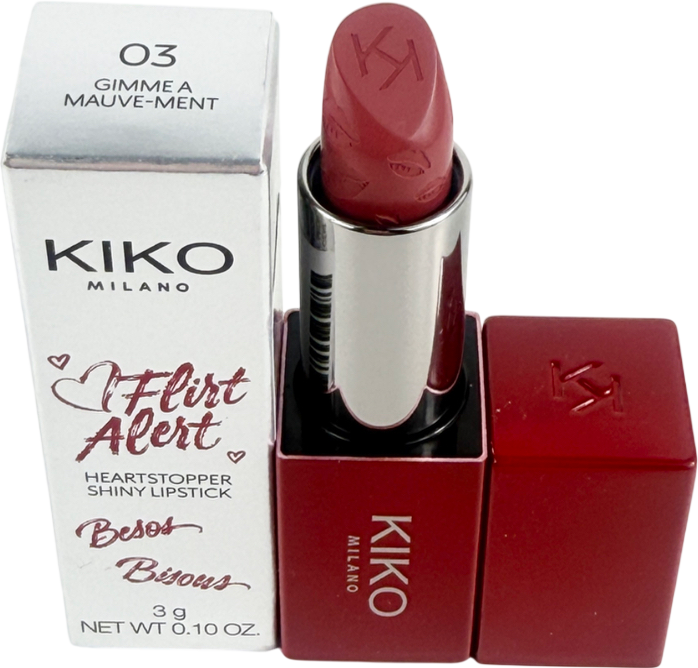 Kiko Flirt Alert Heartstopper Shiny Lipstick 3 Gimme A Mauve Ment 3g