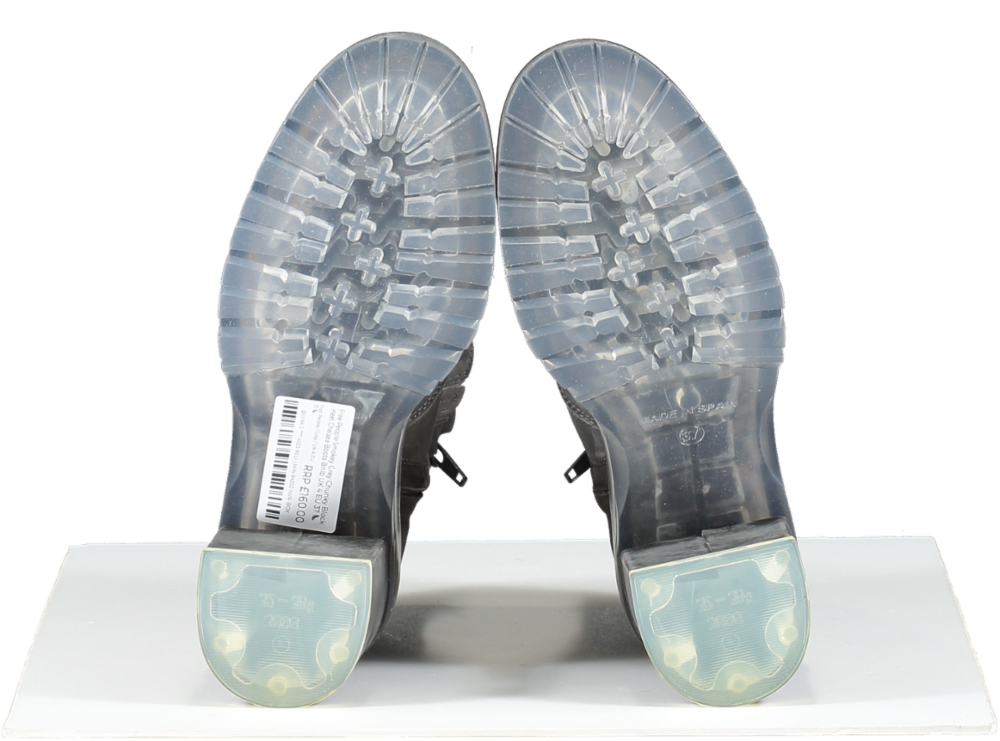 Free People Smokey Grey Chunky Block Heel Chelsea Boots UK 4 EU 37 👠