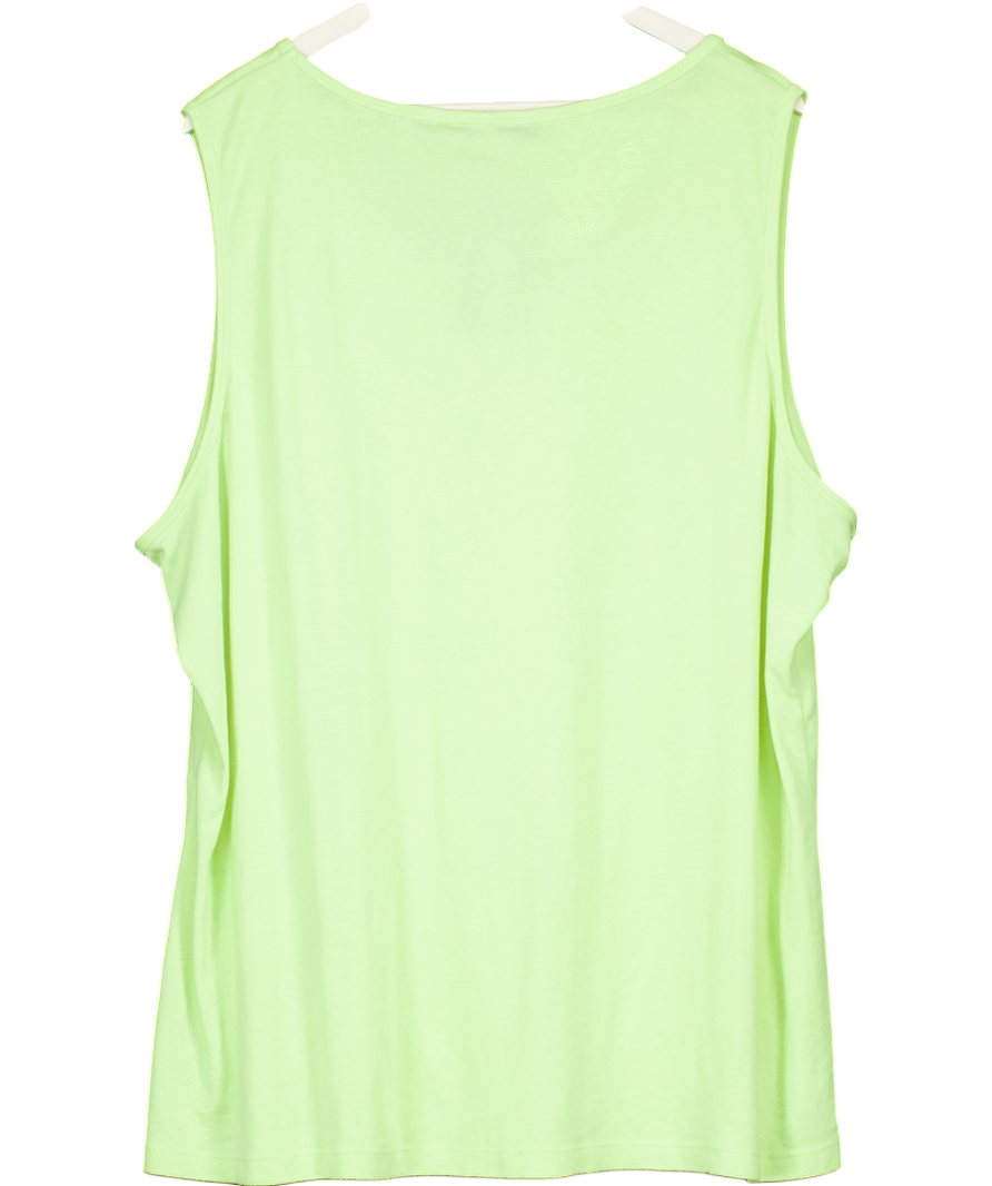 Yours Green Scoop Neck Vest Top UK 30