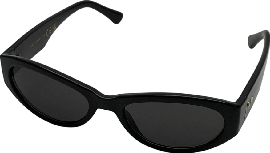 & Other Stories Black Oval Cat Eye Sunglasses One Size