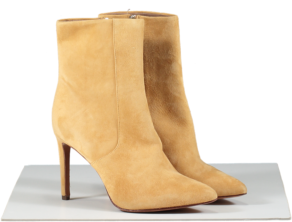 BCBGMAXAZRIA Brown Leather Line Heeled Boots UK 4.5 EU 37.5 👠