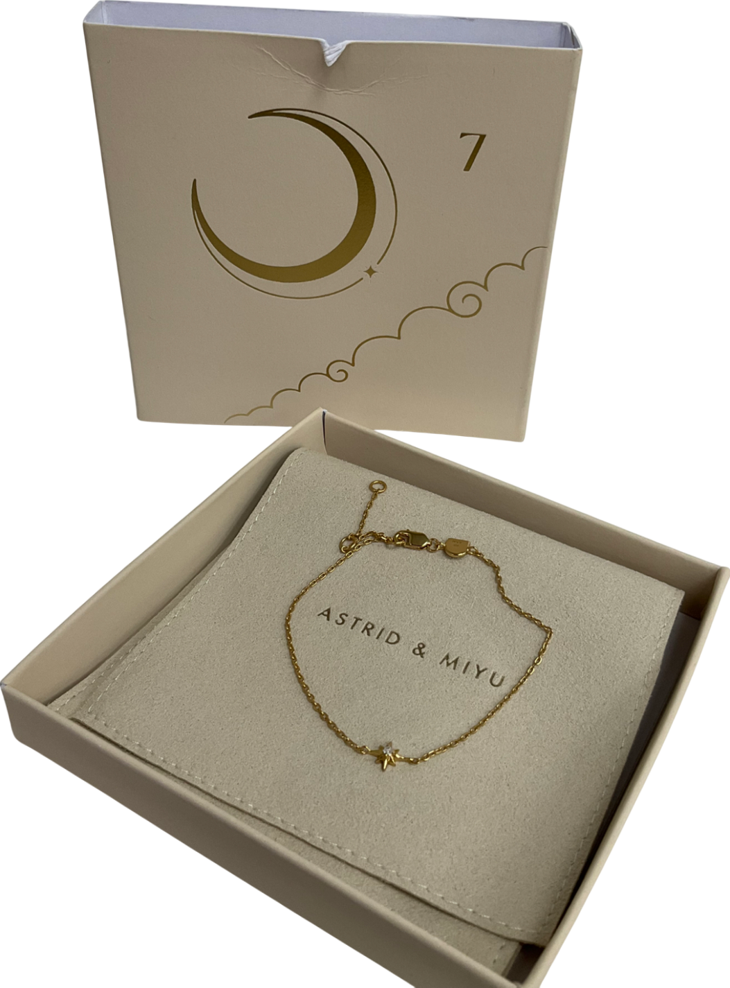 Astrid & Miyu Shooting Star Charm Bracelet In Gold One Size