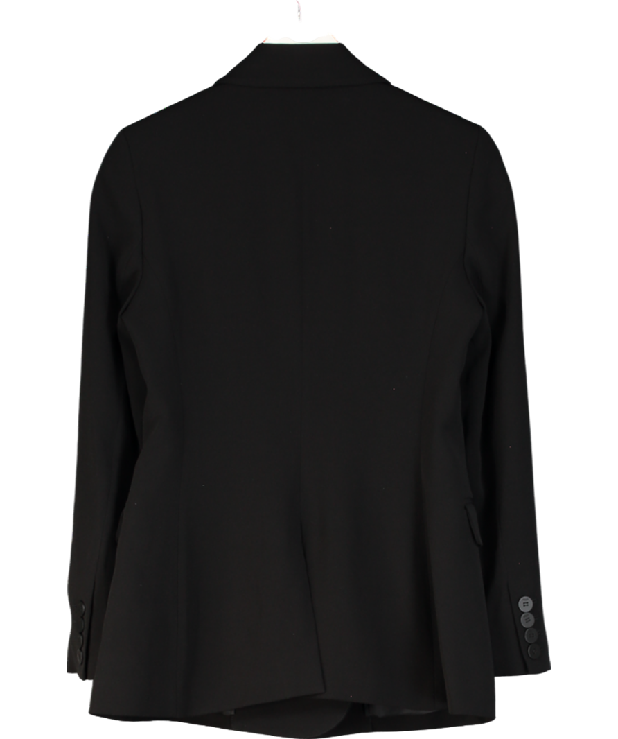 THE FOLD Black Clever Crepe Knighton Jacket UK 10