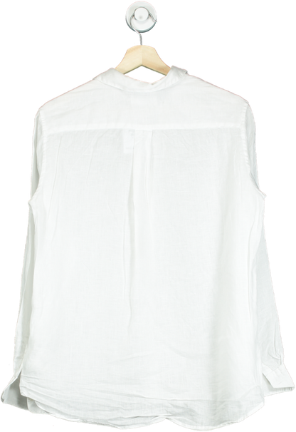 UNIQLO White Linen Long Sleeve Shirt UK M