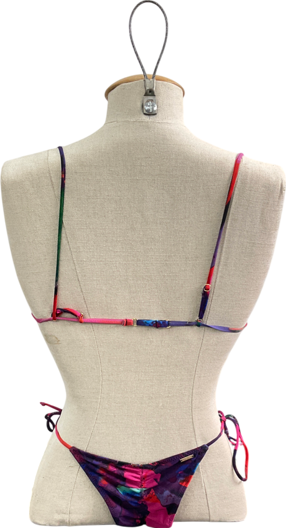 White Fox Purple Surfs Up Radiation Bikini Set UK XS