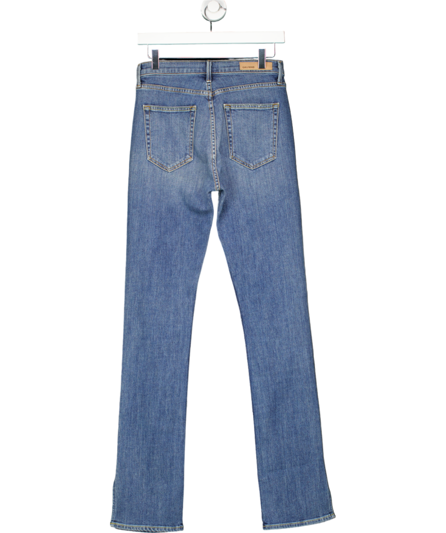 grlfrnd Blue Natalia High Rise Skinny Split Jeans W27