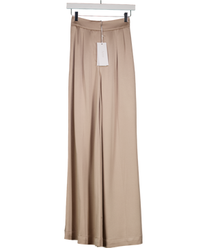 ANNIE OFFICIEL Nude Rosalee Palazzo Trouser Latte Fr36 UK 8