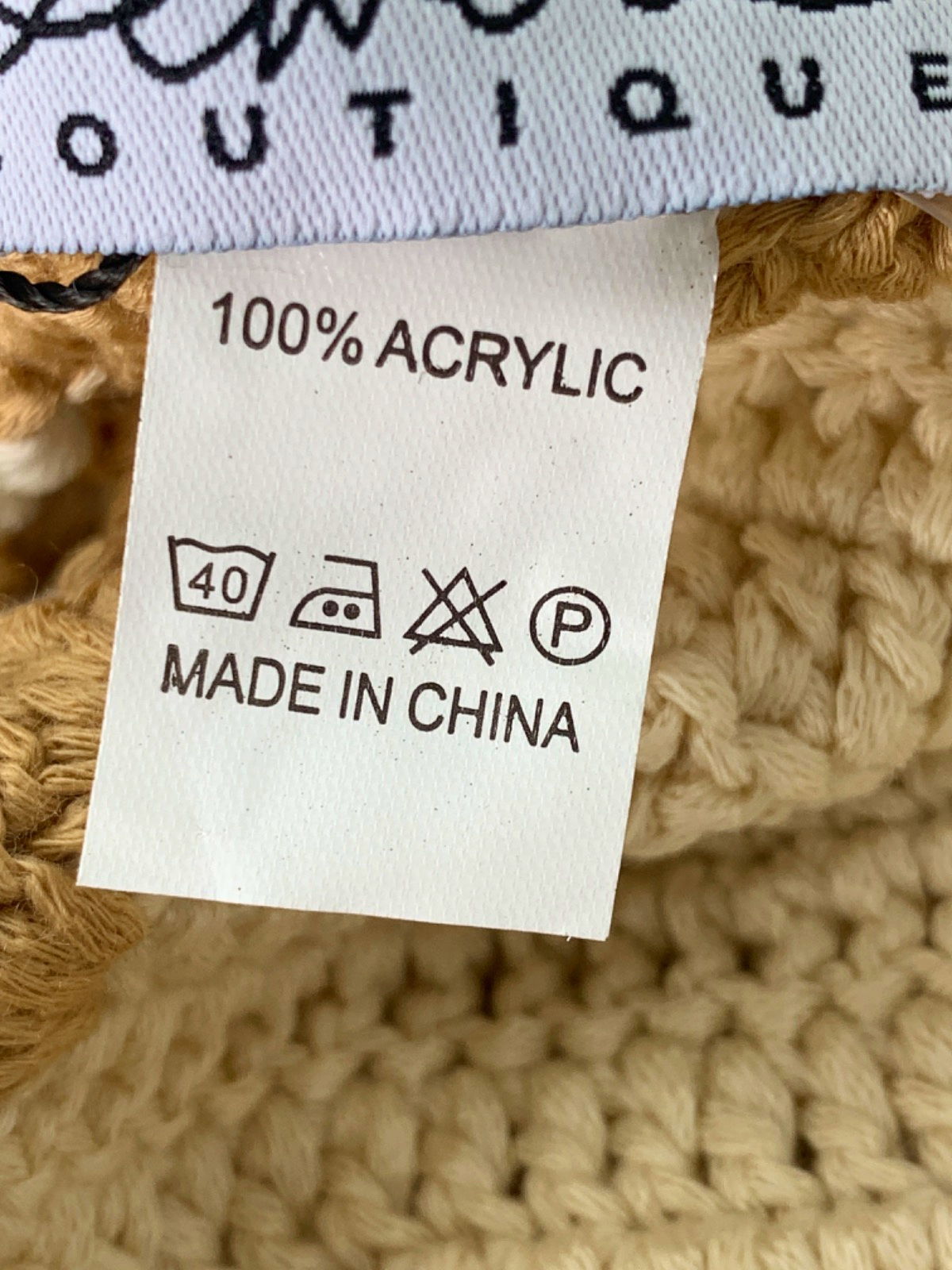 Jewel Boutique Beige & White Crochet Halterneck Top UK S