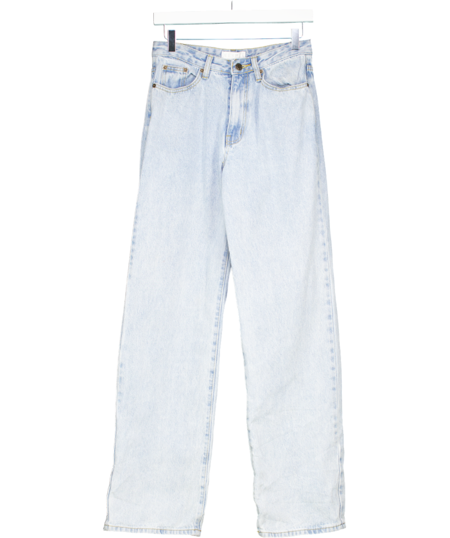 Meshki Blue Roxy Wide Leg High Waist Denim Jeans UK S