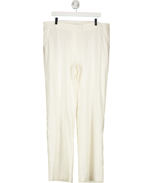 Boden White Mina Linen Trouser Long length UK 18