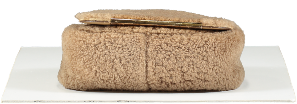 Demellier London Beige Lisbon Shearling Mini Bag