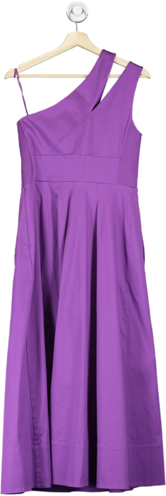 Me+Em Purple Asymmetric One-Shoulder Midi Dress UK 12