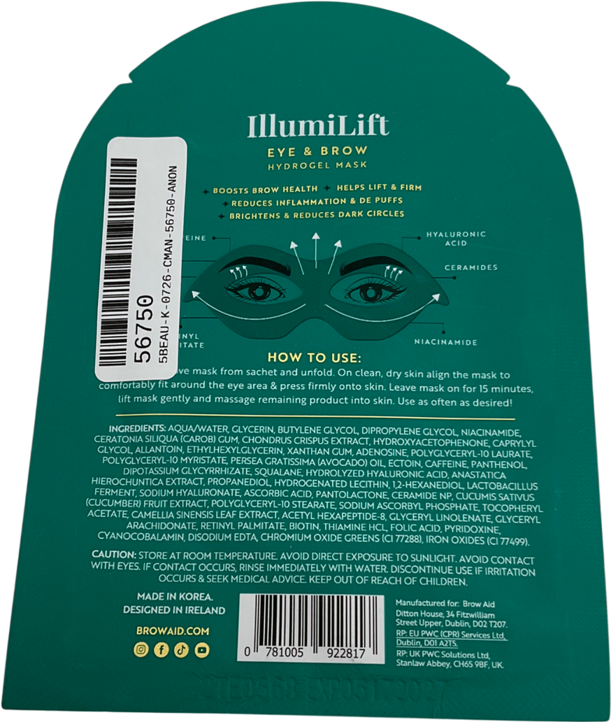 Browaid Illumilift Hydrogel Mask 9g