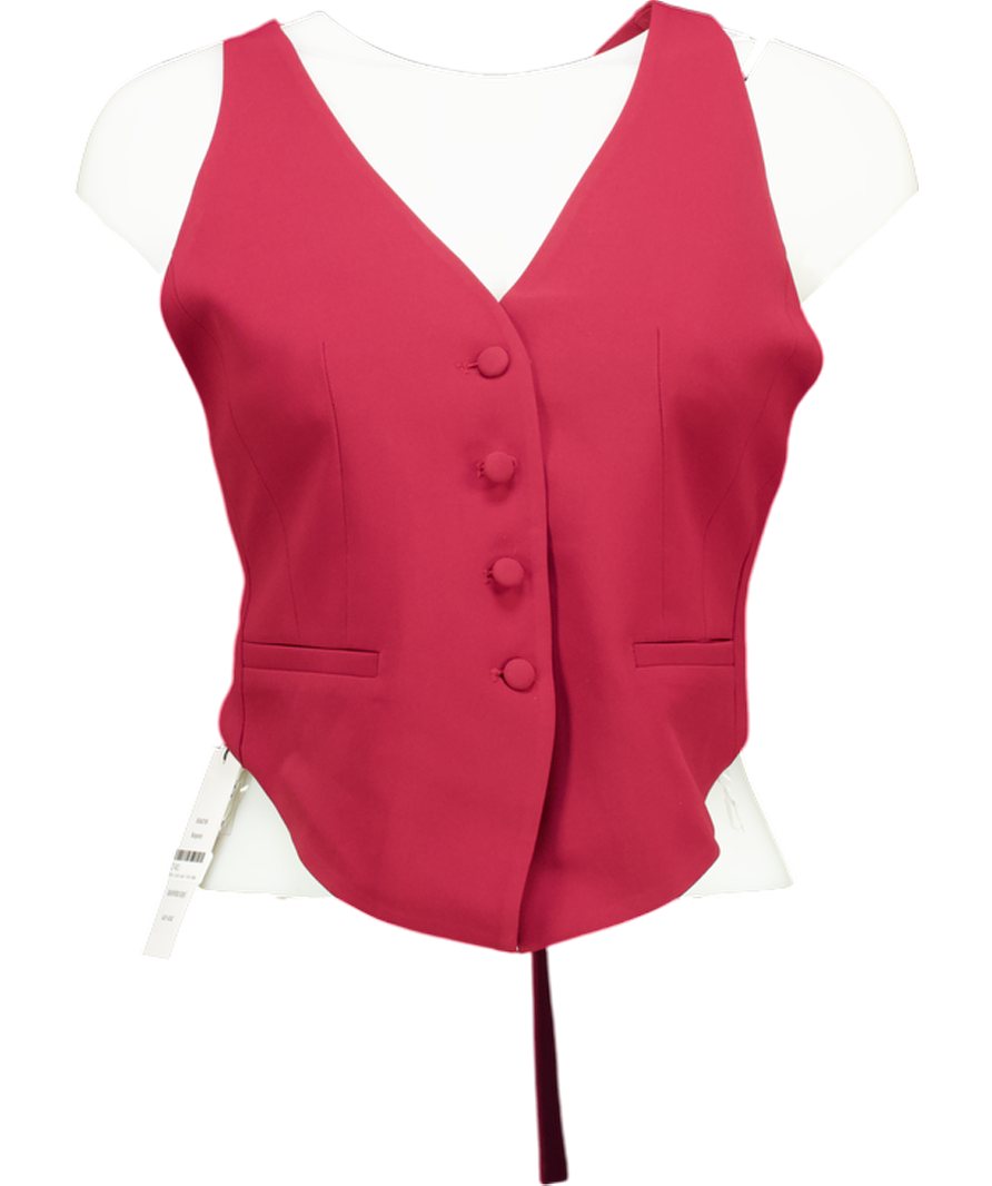 BOA Red Backless Halter Waistcoat UK S