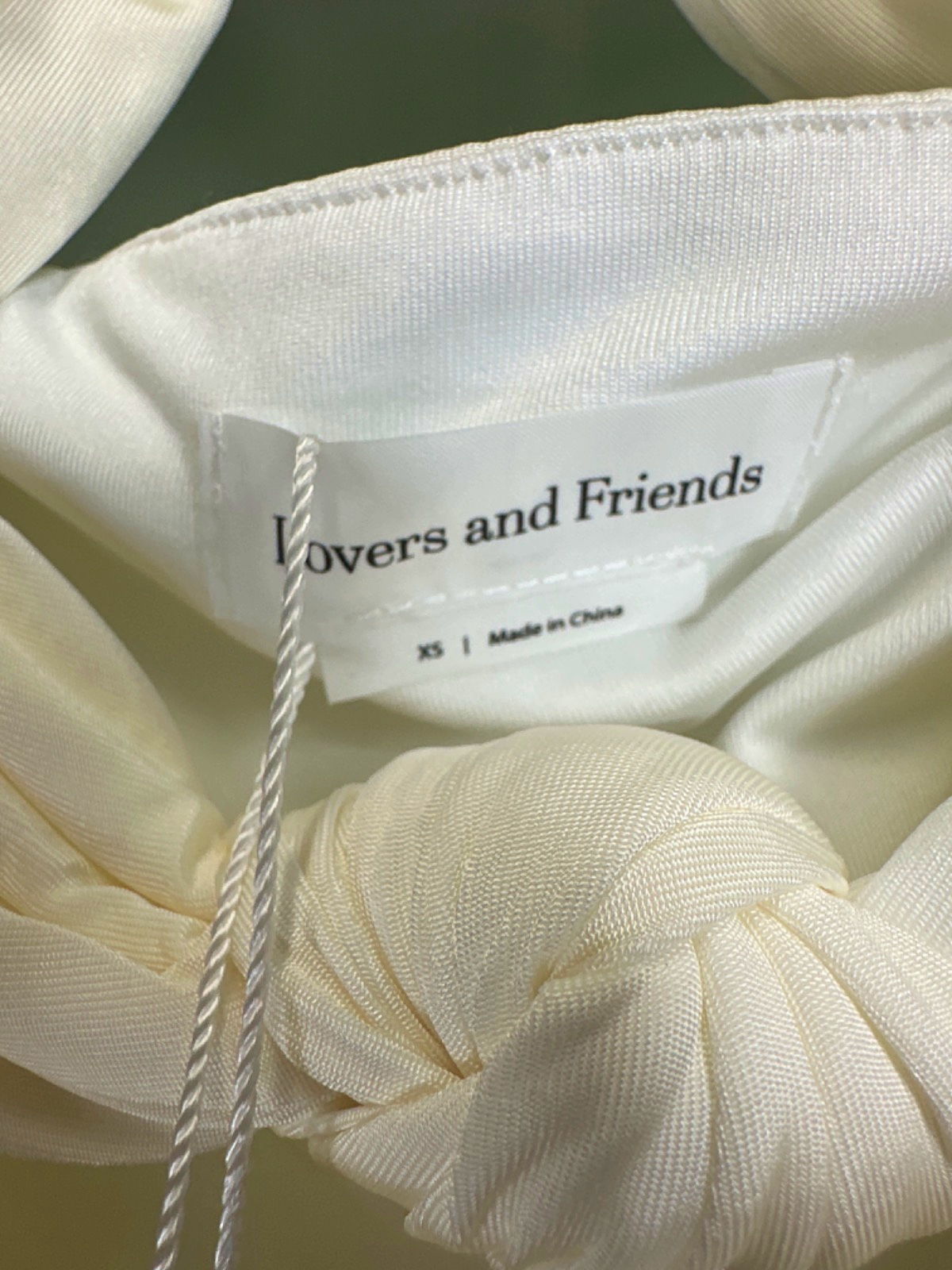 Lovers and Friends Cream Twisted Knot Top UK XS