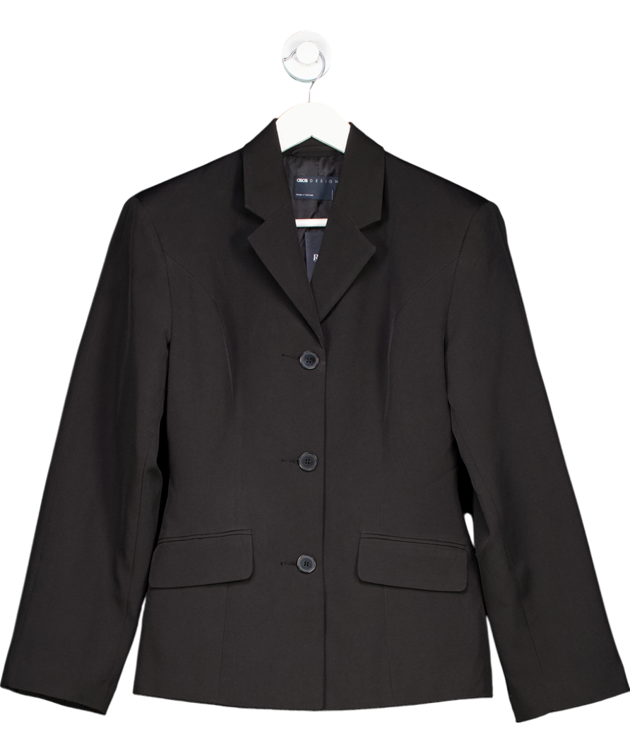 ASOS Moulded Hip Blazer In Black UK S
