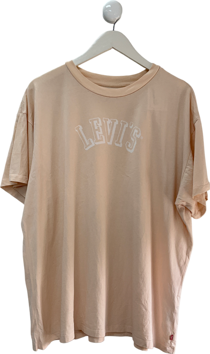 levis Beige Printed Logo T-shirt UK XL