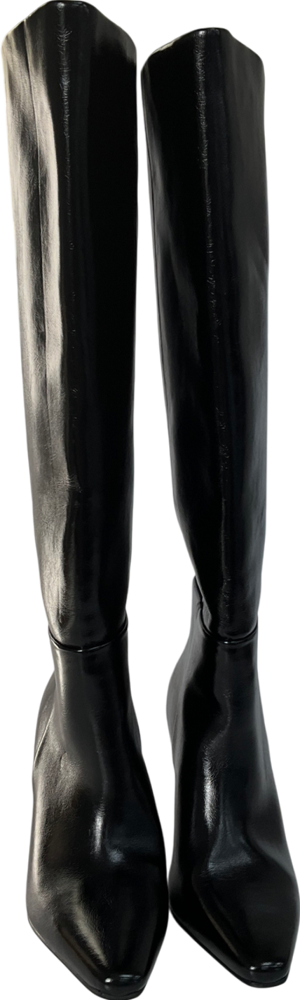 River Island Black Heeled High Leg Boots UK 5 EU 38 👠