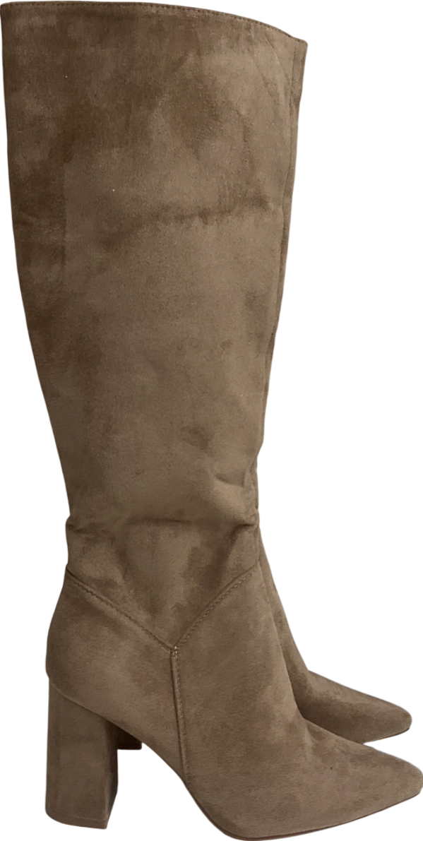 Marquiz Beige Camel Knee High Heeled Boots UK 5 EU 38 👠